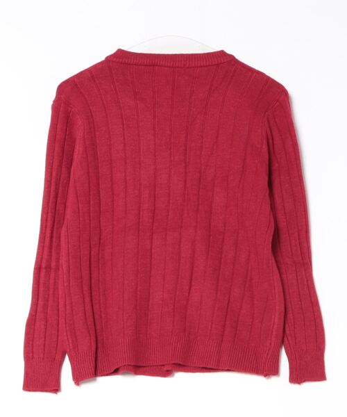 Mayree(メイリー)の「【Mayree】リブ ハートボタン カーディガン(カーディガン/ボレロ・レディース・レッド・SMALL/MEDIUM/LARGE)」の6枚目の写真
