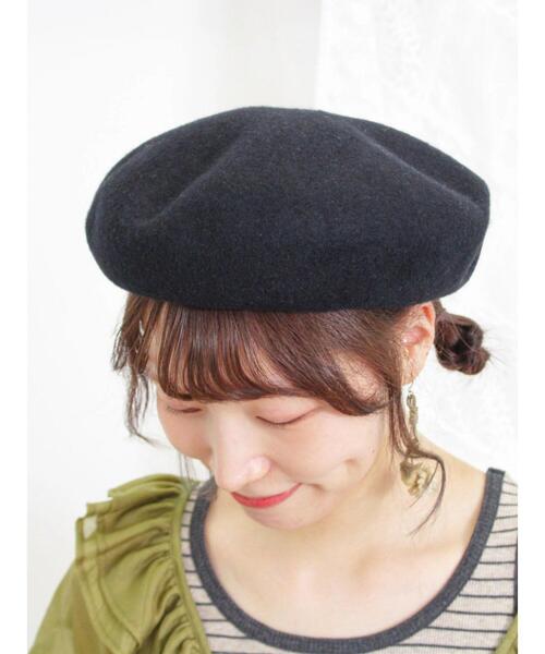 Samansa Mos2（サマンサ モスモス）の「バスクベレー帽（ハット・レディース・ボルドー/モカ/ブラック・F）」の2枚目の写真