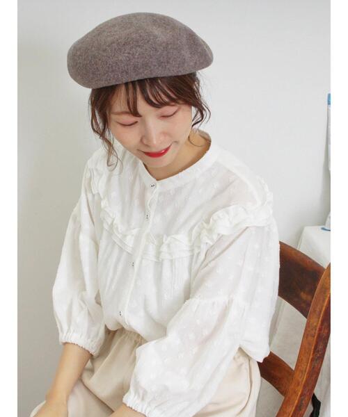 Samansa Mos2（サマンサ モスモス）の「バスクベレー帽（ハット・レディース・ボルドー/モカ/ブラック・F）」の22枚目の写真