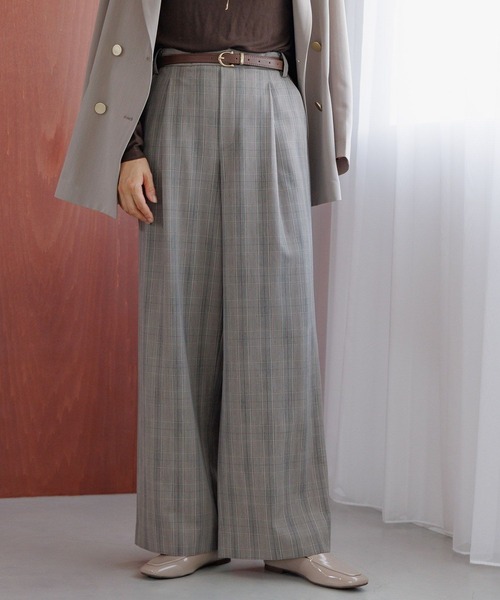 Elura（エルーラ）の「＜レギュラー／低身長サイズ＞映えラクワイドパンツ（その他パンツ・レディース・ブラック/ブラウン/ベージュ/ネイビー・MEDIUM/LARGE）」の3枚目の写真
