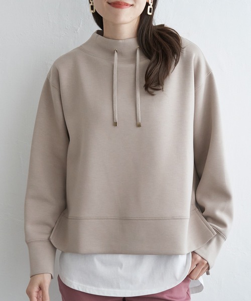 ikka（イッカ）の「【洗濯機で洗える／親子コーデ】GOKU楽ダンボールスピンドル（スウェット・レディース・ベージュ/モカ/レッド系その他/ダークグリーン/ブルー/ブラック・M/L/S）」の3枚目の写真