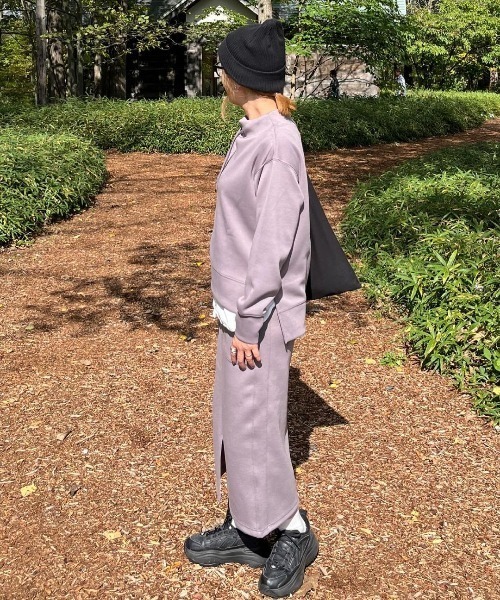 ikka（イッカ）の「【洗濯機で洗える／親子コーデ】GOKU楽ダンボールスピンドル（スウェット・レディース・ベージュ/モカ/レッド系その他/ダークグリーン/ブルー/ブラック・M/L/S）」の11枚目の写真