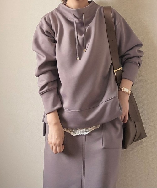 ikka（イッカ）の「【洗濯機で洗える／親子コーデ】GOKU楽ダンボールスピンドル（スウェット・レディース・ベージュ/モカ/レッド系その他/ダークグリーン/ブルー/ブラック・M/L/S）」の21枚目の写真