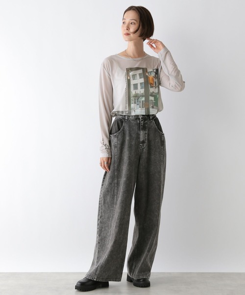 LEPSIM（レプシィム）の「レタリングロンT　140913（Tシャツ/カットソー・レディース・グレー/ライトグレー・FREE）」の16枚目の写真