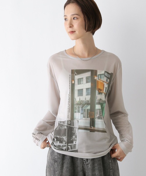 LEPSIM（レプシィム）の「レタリングロンT　140913（Tシャツ/カットソー・レディース・グレー/ライトグレー・FREE）」の17枚目の写真