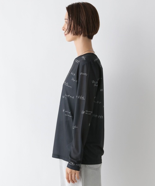 LEPSIM（レプシィム）の「レタリングロンT　140913（Tシャツ/カットソー・レディース・グレー/ライトグレー・FREE）」の4枚目の写真