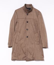 RATTLE TRAP | フェイクスエードスタンドカラースリムコート(チェスターコート)