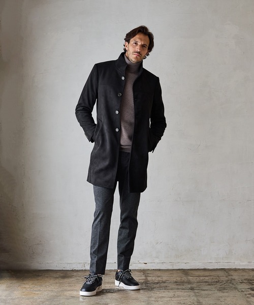 RATTLE TRAP（ラトルトラップ）の「フェイクスエードスタンドカラースリムコート（チェスターコート・メンズ・ブラック/ベージュ系その他・LL/L/M）」の7枚目の写真