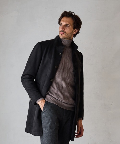 イタリア製hlamブラックスエード チェスターコート イタリア製hlamブラックスエード チェスターコート