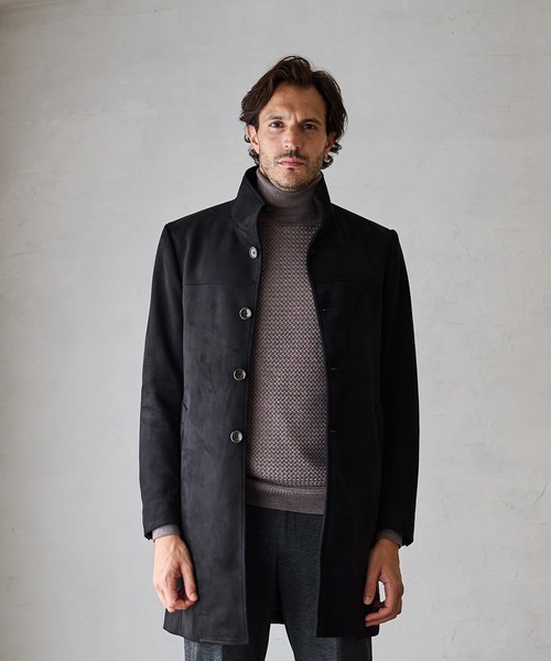 RATTLE TRAP（ラトルトラップ）の「フェイクスエードスタンドカラースリムコート（チェスターコート・メンズ・ブラック/ベージュ系その他・LL/L/M）」の10枚目の写真