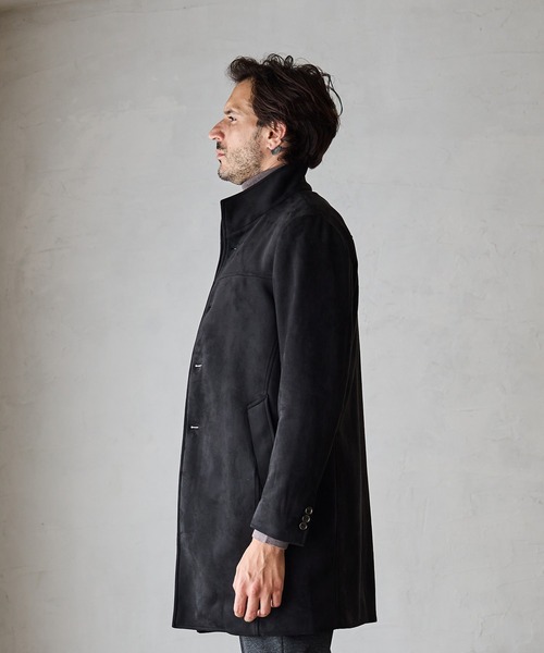 RATTLE TRAP（ラトルトラップ）の「フェイクスエードスタンドカラースリムコート（チェスターコート・メンズ・ブラック/ベージュ系その他・LL/L/M）」の11枚目の写真