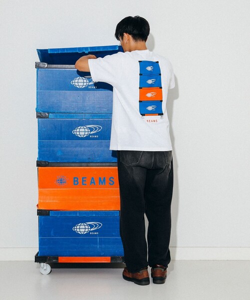 BEAMS（ビームス）の「BEAMS / コンテナボックス Tシャツ（Tシャツ/カットソー・メンズ・ホワイト・MEDIUM/LARGE/X-LARGE/XX-LARGE/SMALL）」の3枚目の写真