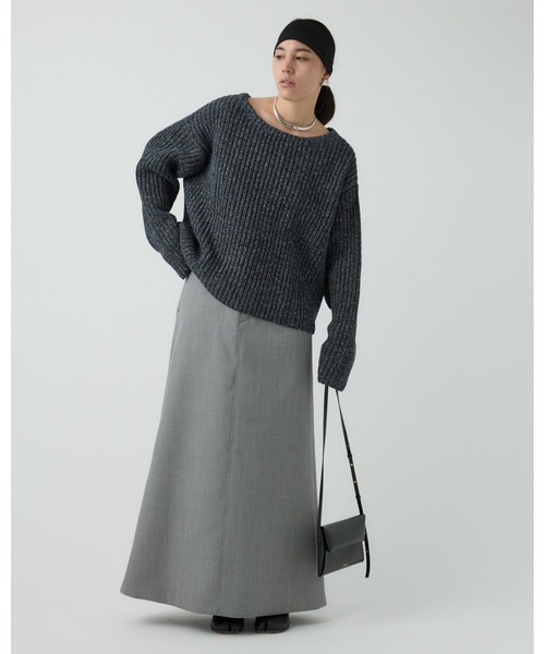 Chaos（カオス）の「Chaos(カオス)/ログランニット（ニット/セーター・レディース・ダークネイビー/アイボリー・FREE）」の16枚目の写真