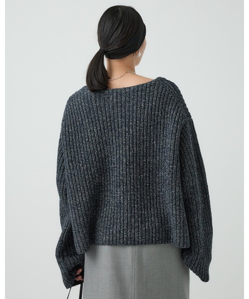 Chaos（カオス）の「Chaos(カオス)/ログランニット（ニット/セーター・レディース・ダークネイビー/アイボリー・FREE）」の14枚目の写真