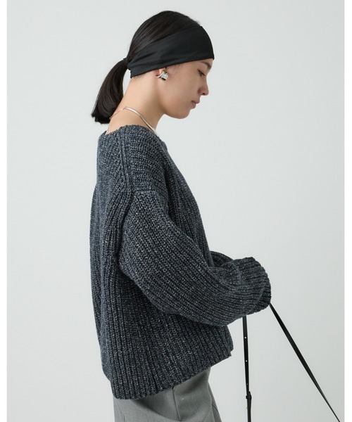 Chaos（カオス）の「Chaos(カオス)/ログランニット（ニット/セーター・レディース・ダークネイビー/アイボリー・FREE）」の13枚目の写真