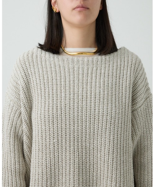 Chaos（カオス）の「Chaos(カオス)/ログランニット（ニット/セーター・レディース・ダークネイビー/アイボリー・FREE）」の22枚目の写真