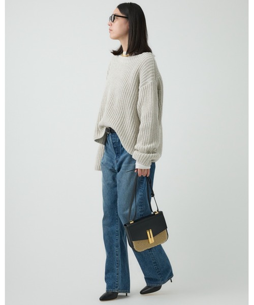 Chaos（カオス）の「Chaos(カオス)/ログランニット（ニット/セーター・レディース・ダークネイビー/アイボリー・FREE）」の10枚目の写真