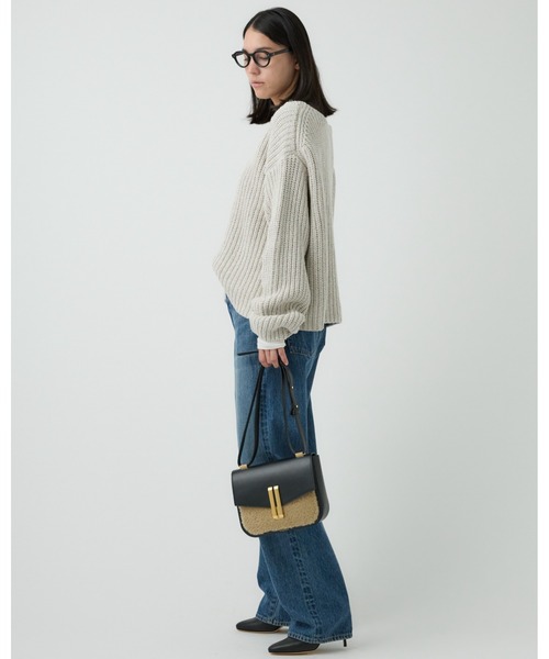 Chaos（カオス）の「Chaos(カオス)/ログランニット（ニット/セーター・レディース・ダークネイビー/アイボリー・FREE）」の3枚目の写真