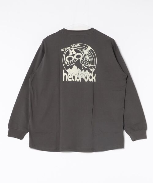 HEAD ROCK(ヘッドロック)の「HEADROCK/ヘッドロック 長袖オーバーサイズTシャツ(大人)(Tシャツ/カットソー・レディース・オフホワイト/杢グレー/スミクロ・160cm/170cm/180cm)」の4枚目の写真