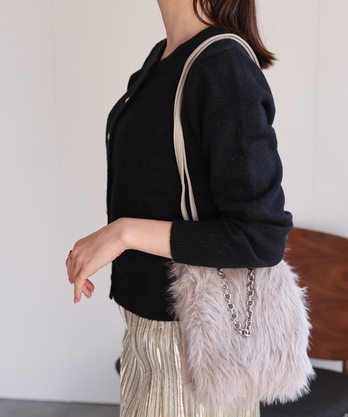 sakishimatokyo（サキシマトーキョー）の「クルーネックカーディガン/カーデ/金ボタン/ゴールド（カーディガン/ボレロ・レディース・チャコールグレー/ブルー/オフホワイト/ボルドー/グリーン/ブラウン/ブラック・FREE）」の15枚目の写真