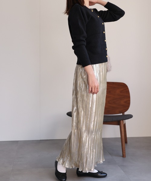 sakishimatokyo（サキシマトーキョー）の「クルーネックカーディガン/カーデ/金ボタン/ゴールド（カーディガン/ボレロ・レディース・チャコールグレー/ブルー/オフホワイト/ボルドー/グリーン/ブラウン/ブラック・FREE）」の21枚目の写真