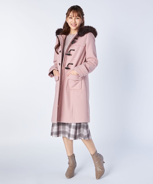 レッセパッセ ダッフルコート ピンク ファー LAISSE PASSE（レッセパッセ）の「ダッフルコート（ダッフル
