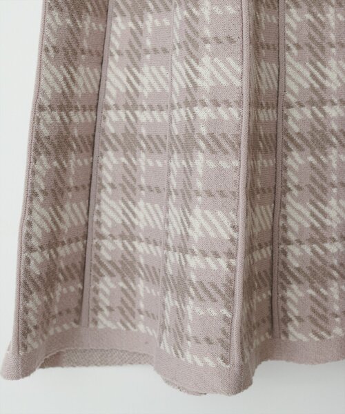 natural couture（ナチュラルクチュール）の「配色チェックニットプリーツスカート（スカート・レディース・モカ/ブラック系その他/アイボリー・FREE）」の8枚目の写真