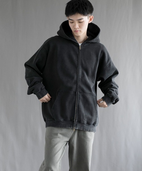 aimoha(アイモハ)の「【aimoha neo】 Retro Washed Hoodie(パーカー・メンズ・ネイビー/パープル/ブラック・SMALL/MEDIUM/LARGE/X-LARGE)」の1枚目の写真