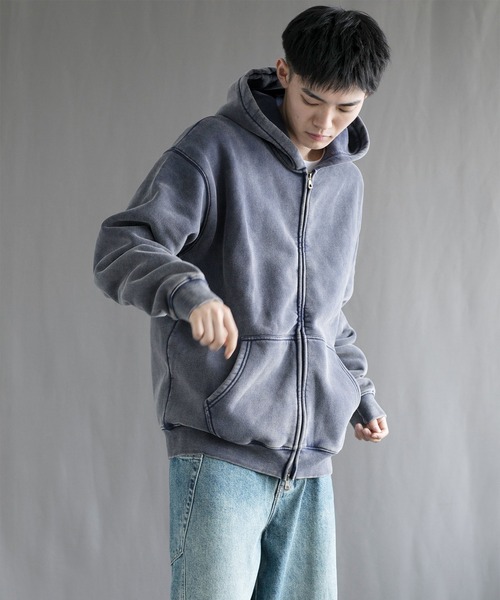 aimoha(アイモハ)の「【aimoha neo】 Retro Washed Hoodie(パーカー・メンズ・ネイビー/パープル/ブラック・SMALL/MEDIUM/LARGE/X-LARGE)」の8枚目の写真