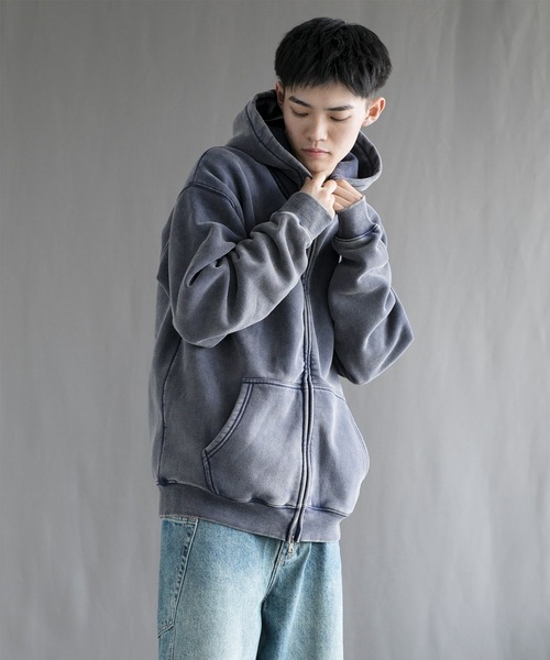 aimoha(アイモハ)の「【aimoha neo】 Retro Washed Hoodie(パーカー・メンズ・ネイビー/パープル/ブラック・SMALL/MEDIUM/LARGE/X-LARGE)」の10枚目の写真