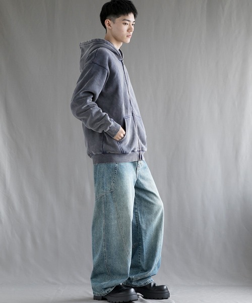 aimoha(アイモハ)の「【aimoha neo】 Retro Washed Hoodie(パーカー・メンズ・ネイビー/パープル/ブラック・SMALL/MEDIUM/LARGE/X-LARGE)」の20枚目の写真