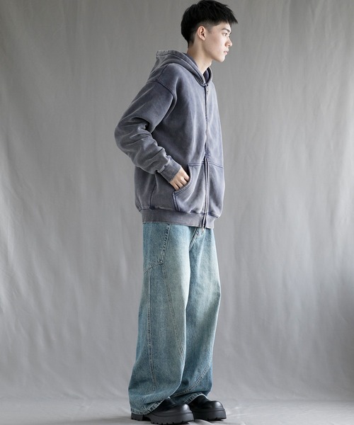 aimoha(アイモハ)の「【aimoha neo】 Retro Washed Hoodie(パーカー・メンズ・ネイビー/パープル/ブラック・SMALL/MEDIUM/LARGE/X-LARGE)」の21枚目の写真