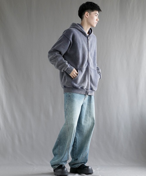 aimoha(アイモハ)の「【aimoha neo】 Retro Washed Hoodie(パーカー・メンズ・ネイビー/パープル/ブラック・SMALL/MEDIUM/LARGE/X-LARGE)」の22枚目の写真