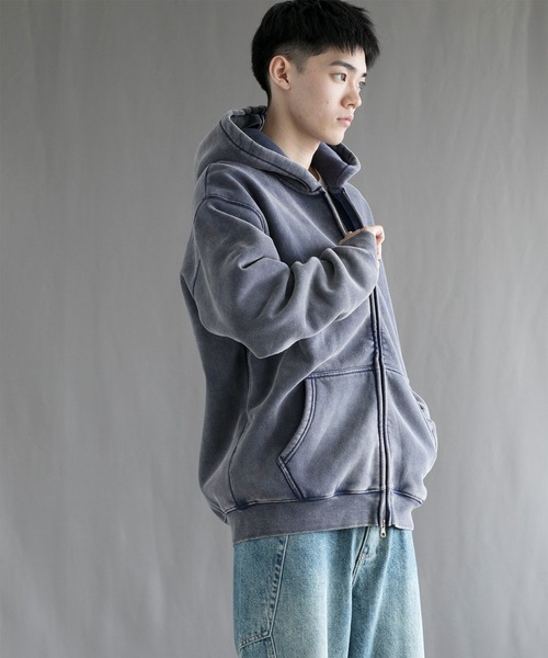 aimoha(アイモハ)の「【aimoha neo】 Retro Washed Hoodie(パーカー・メンズ・ネイビー/パープル/ブラック・SMALL/MEDIUM/LARGE/X-LARGE)」の12枚目の写真