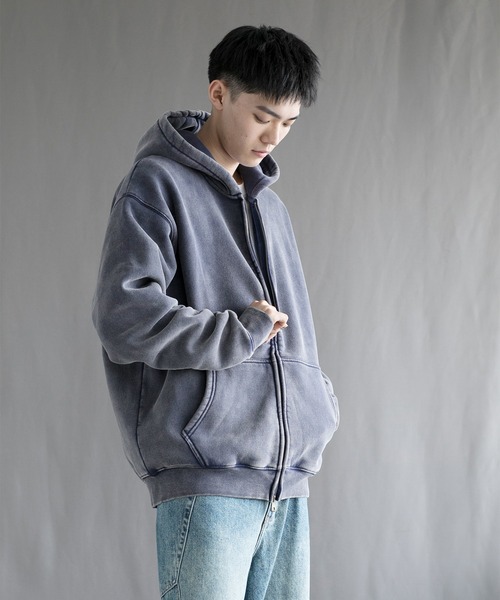 aimoha(アイモハ)の「【aimoha neo】 Retro Washed Hoodie(パーカー・メンズ・ネイビー/パープル/ブラック・SMALL/MEDIUM/LARGE/X-LARGE)」の13枚目の写真