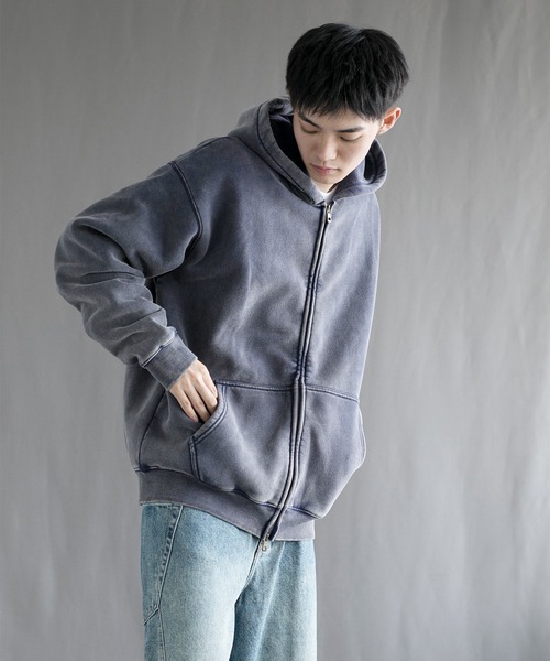 aimoha(アイモハ)の「【aimoha neo】 Retro Washed Hoodie(パーカー・メンズ・ネイビー/パープル/ブラック・SMALL/MEDIUM/LARGE/X-LARGE)」の15枚目の写真