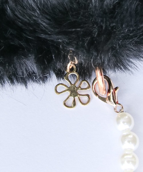 clear（クリア）の「パールショルダーファーバッグ ≪2024AW新作≫（ショルダーバッグ・レディース・ブラック/アイボリー・F）」の6枚目の写真