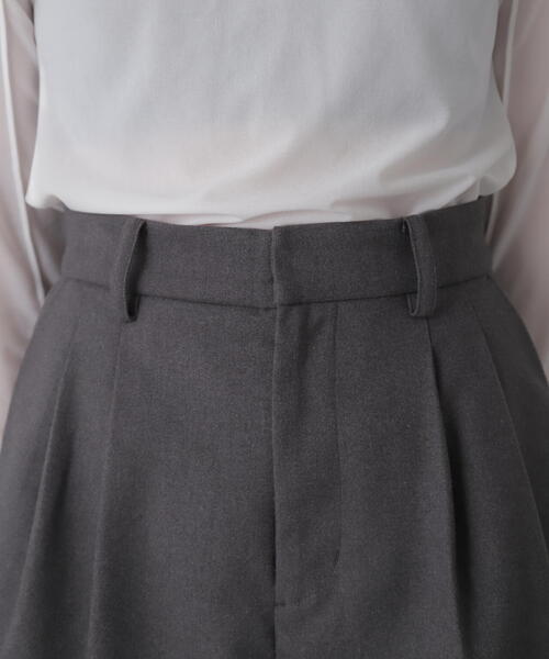 ♥プリーツプリーズ♥ グレー 　ショートパンツ　試着のみ ◇【3サイズ展開XS-M】タックショートパンツ【低身長サイズ有