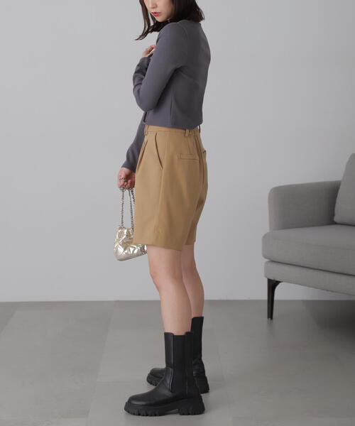 FREE'S MART(フリーズマート)の「◆【3サイズ展開XS-M】タックショートパンツ【低身長サイズ有】(その他パンツ・レディース・ベージュ/グレー/ブラック・MEDIUM/SMALL/X-SMALL)」の9枚目の写真