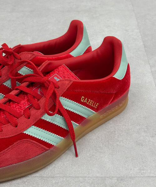 adidasアディダス⭐︎ガゼルインドア⭐︎赤⭐︎25.0センチ adidas Gazelle Indoor Shoes - Red | Free Shipping with