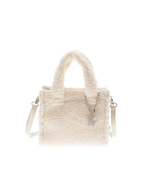 EATME(イートミー)の「フェイクファーショルダーバッグ(ハンドバッグ・レディース・ブラック/アイボリー/ピンク・FREE)」の14枚目の写真