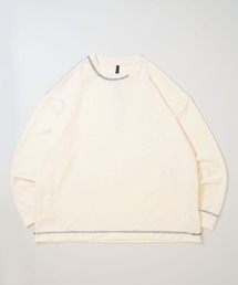 cardboard knit stitching crew neck cutsew/ダンボールニット ステッチング クルーネック カットソー