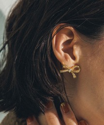 Gready Brilliant | ビジューリボンイヤリング(イヤリング)