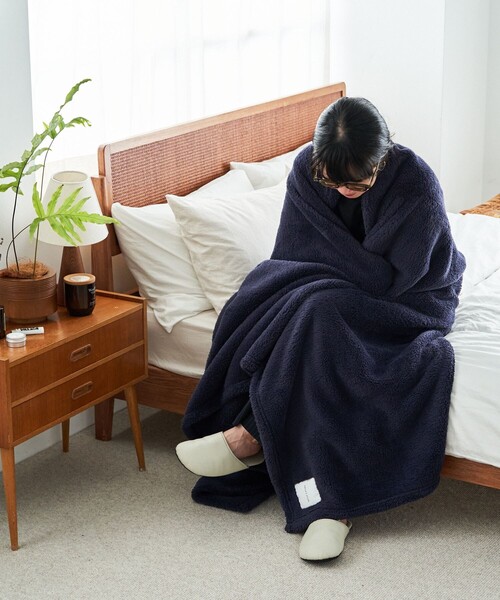 FREAK'S STORE（フリークスストア）の「フリースブランケット L（ブランケット・メンズ・グレー/ネイビー/ベージュ・ONE SIZE）」の3枚目の写真