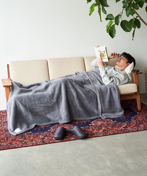 FREAK'S STORE（フリークスストア）の「フリースブランケット L（ブランケット・メンズ・グレー/ネイビー/ベージュ・ONE SIZE）」の5枚目の写真