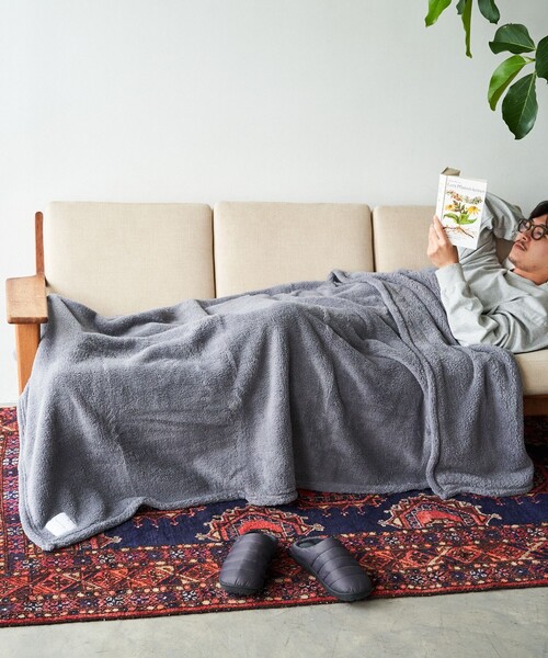 FREAK'S STORE（フリークスストア）の「フリースブランケット L（ブランケット・メンズ・グレー/ネイビー/ベージュ・ONE SIZE）」の6枚目の写真