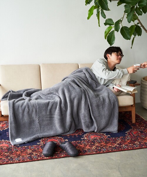 FREAK'S STORE（フリークスストア）の「フリースブランケット L（ブランケット・メンズ・グレー/ネイビー/ベージュ・ONE SIZE）」の8枚目の写真