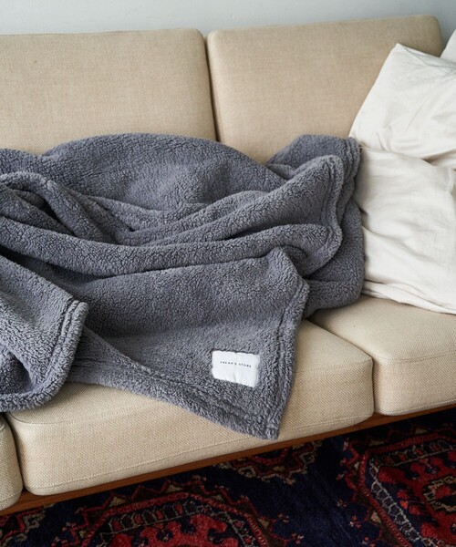 FREAK'S STORE（フリークスストア）の「フリースブランケット L（ブランケット・メンズ・グレー/ネイビー/ベージュ・ONE SIZE）」の9枚目の写真