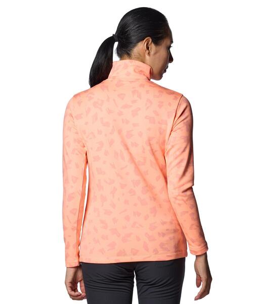 UNDER ARMOUR(アンダーアーマー)の「UAコールドギア プロ プリント ロングスリーブ モックネック シャツ(ゴルフ/レディース)(ポロシャツ・レディース・オレンジ系・M/S/L/XL)」の2枚目の写真