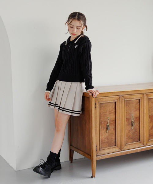 ご予約済み セール】洗えるポロ襟ニットプルオーバー/234562（ニット/セーター